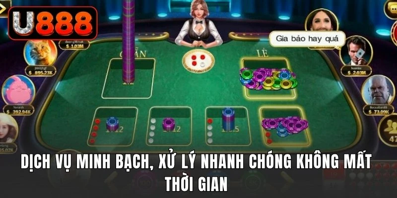 Dịch vụ minh bạch, xử lý nhanh chóng không mất thời gian